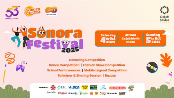 Sonora Festival 2025 Hadir di Gajah Mada Plaza 4–5 Oktober